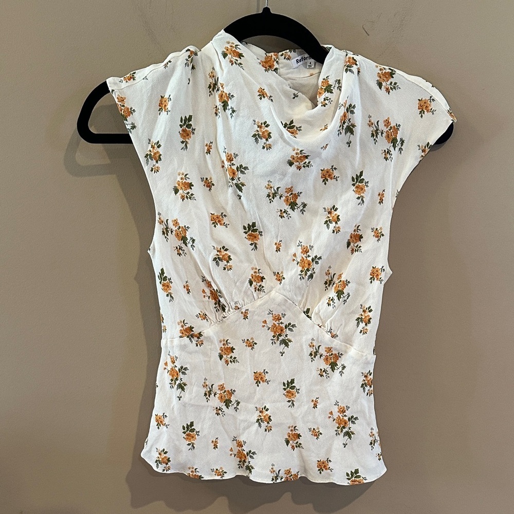 REFORMATION
Bettie Floral Print Mock Neck Top - Picture 2 of 9